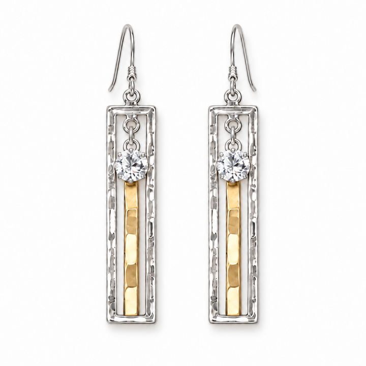 Mixed Metal Crystal | Earring