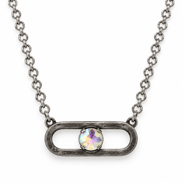 Oval AB Set | Silver Necklace