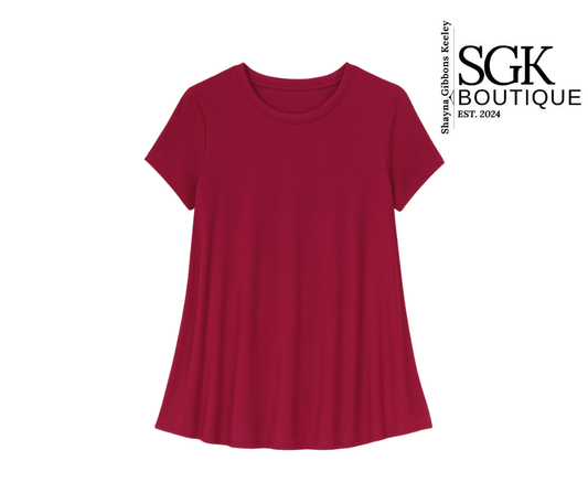 Cabernet t-shirt on a white background with SGK Boutique branding.