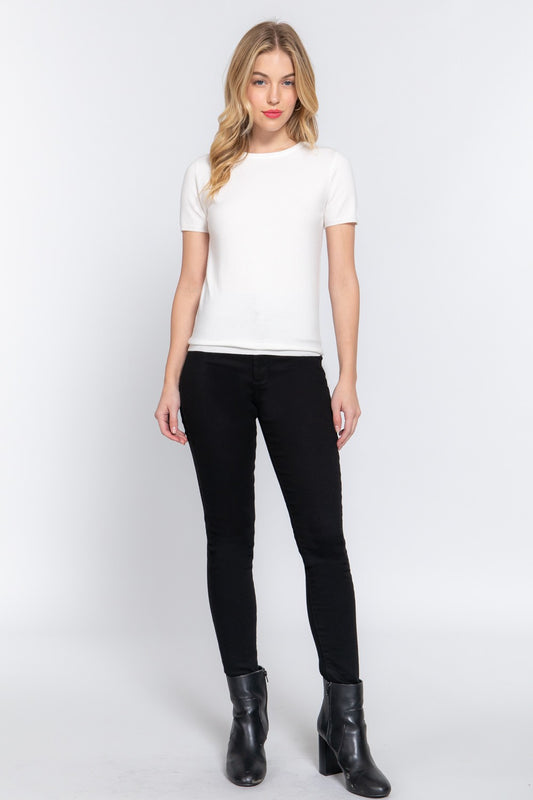 CAP SLEEVE SWEATER