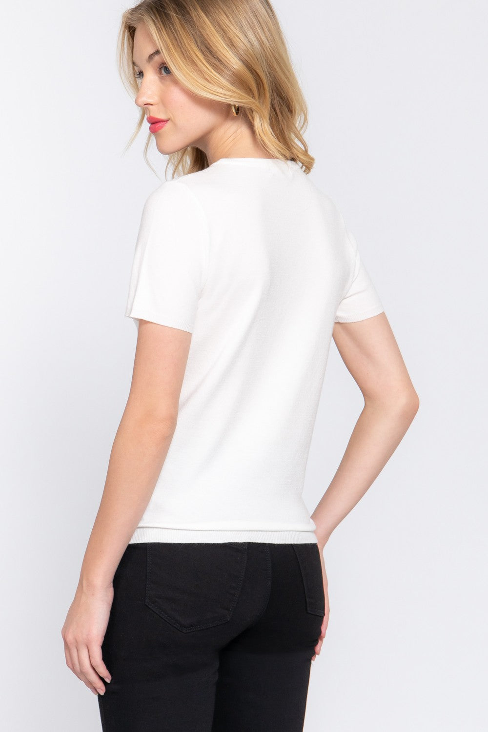 CAP SLEEVE SWEATER