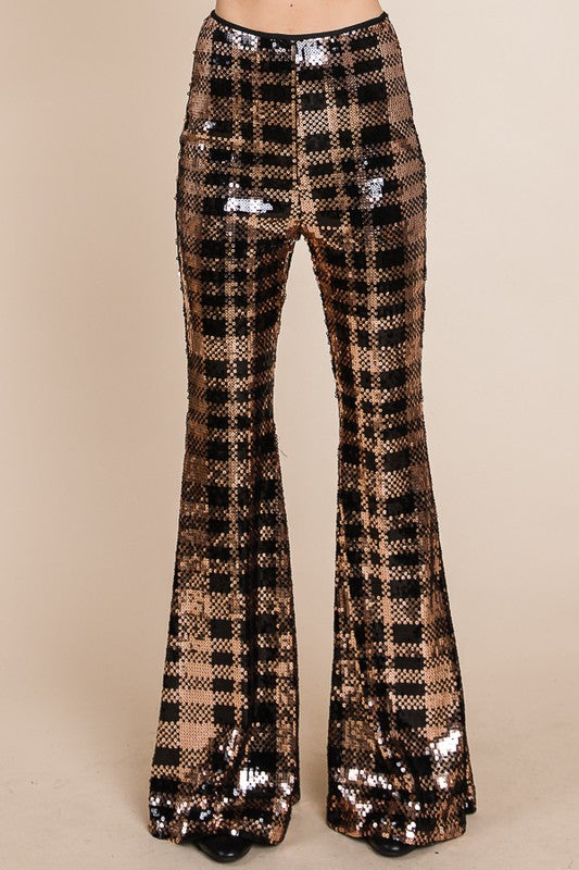 Sequin Checkered Flare
