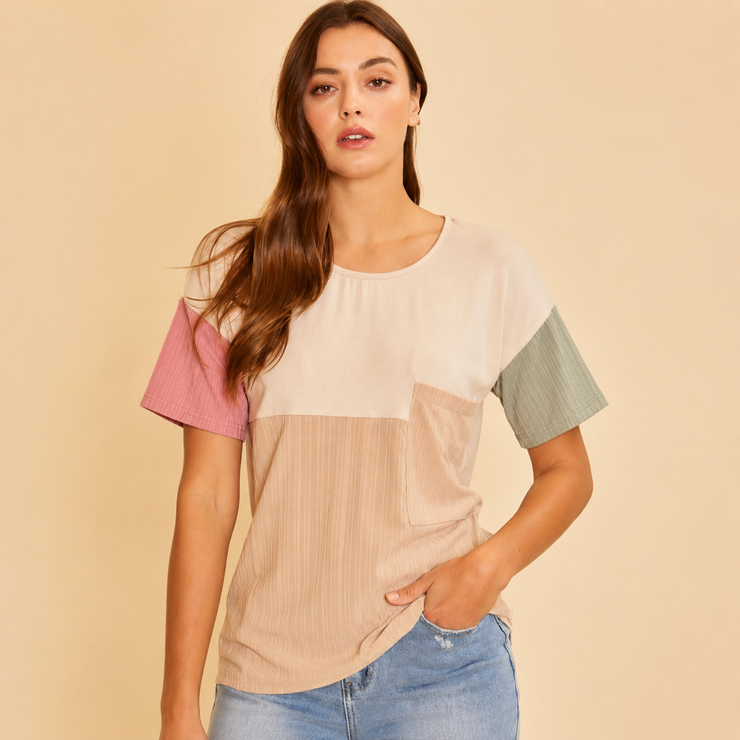 Final Sale | Color Block Top