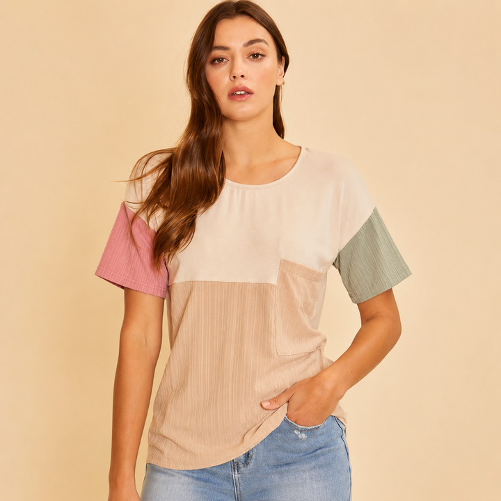 Final Sale | Color Block Top