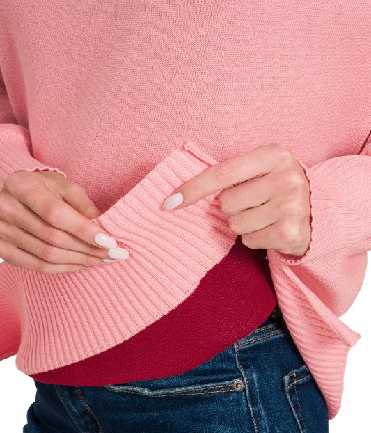 Final Sale|Contrast Sweater|Classic Knit