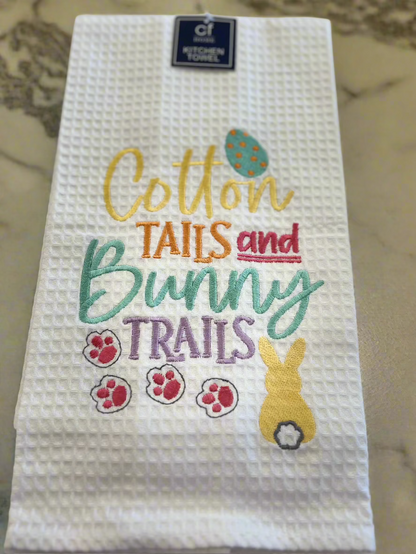 Cotton Tails & Bunny Trails Kitchen Towel