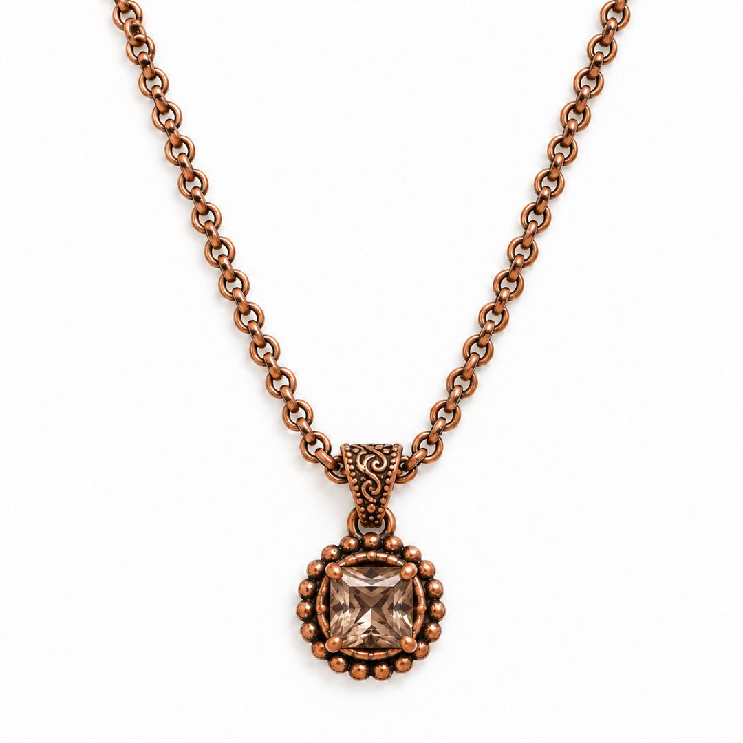 Copper Square | Capaccino Necklace