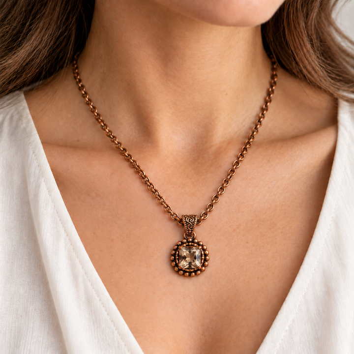 Copper Square | Capaccino Necklace