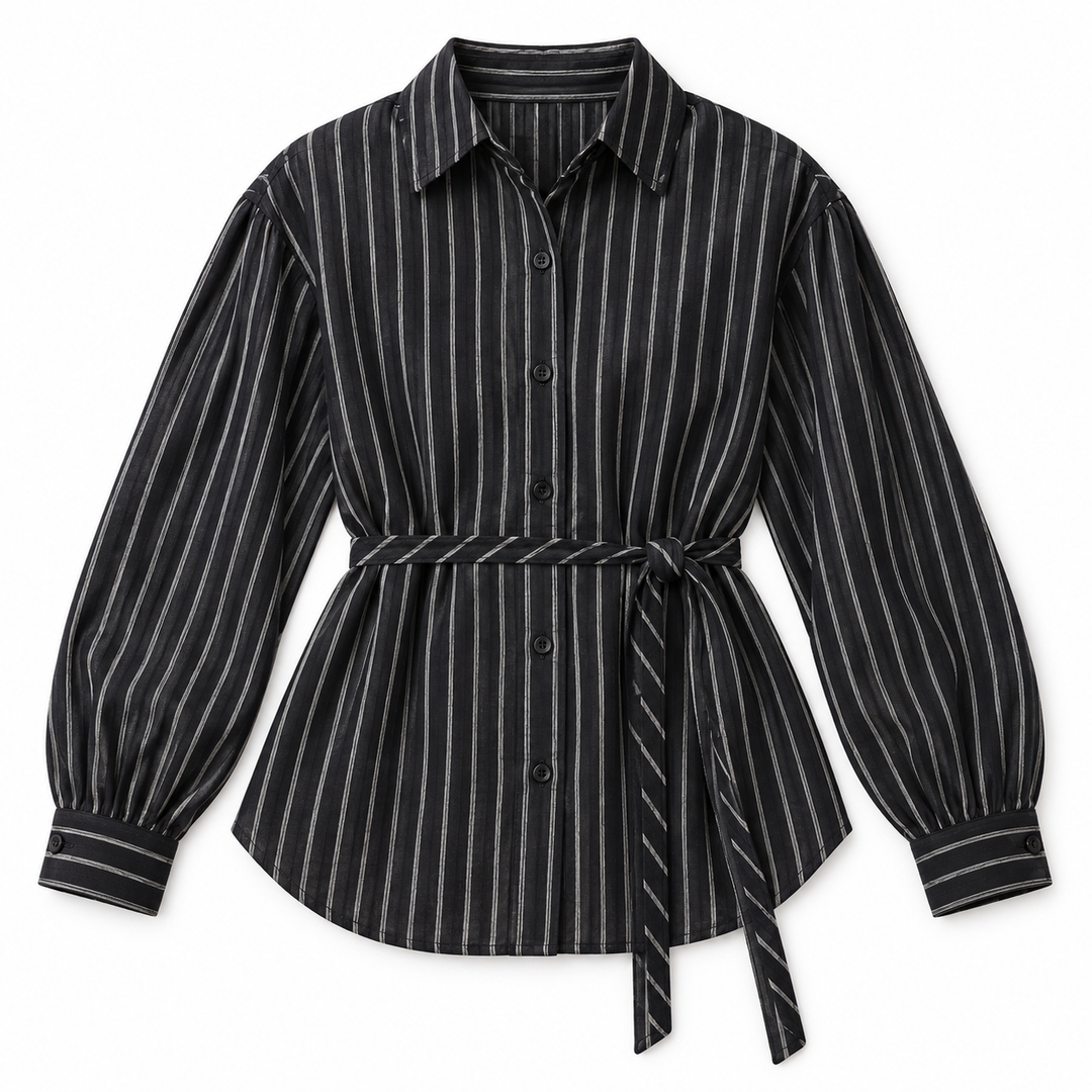 Pin Striped Tie | Blouse