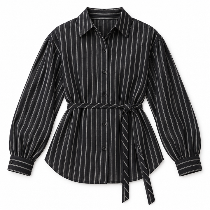 Pin Striped Tie | Blouse