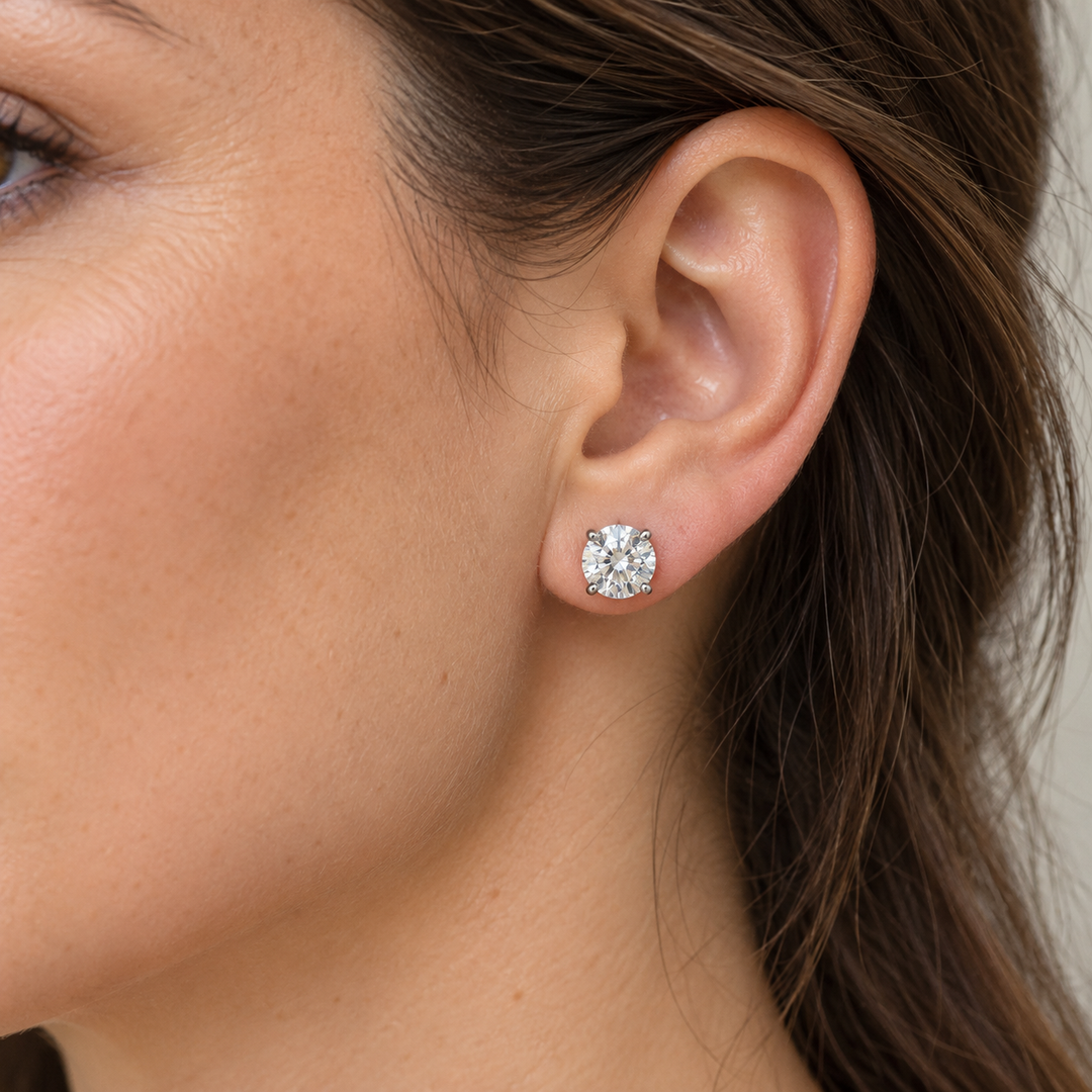 Silver Clear | Crystal Stud