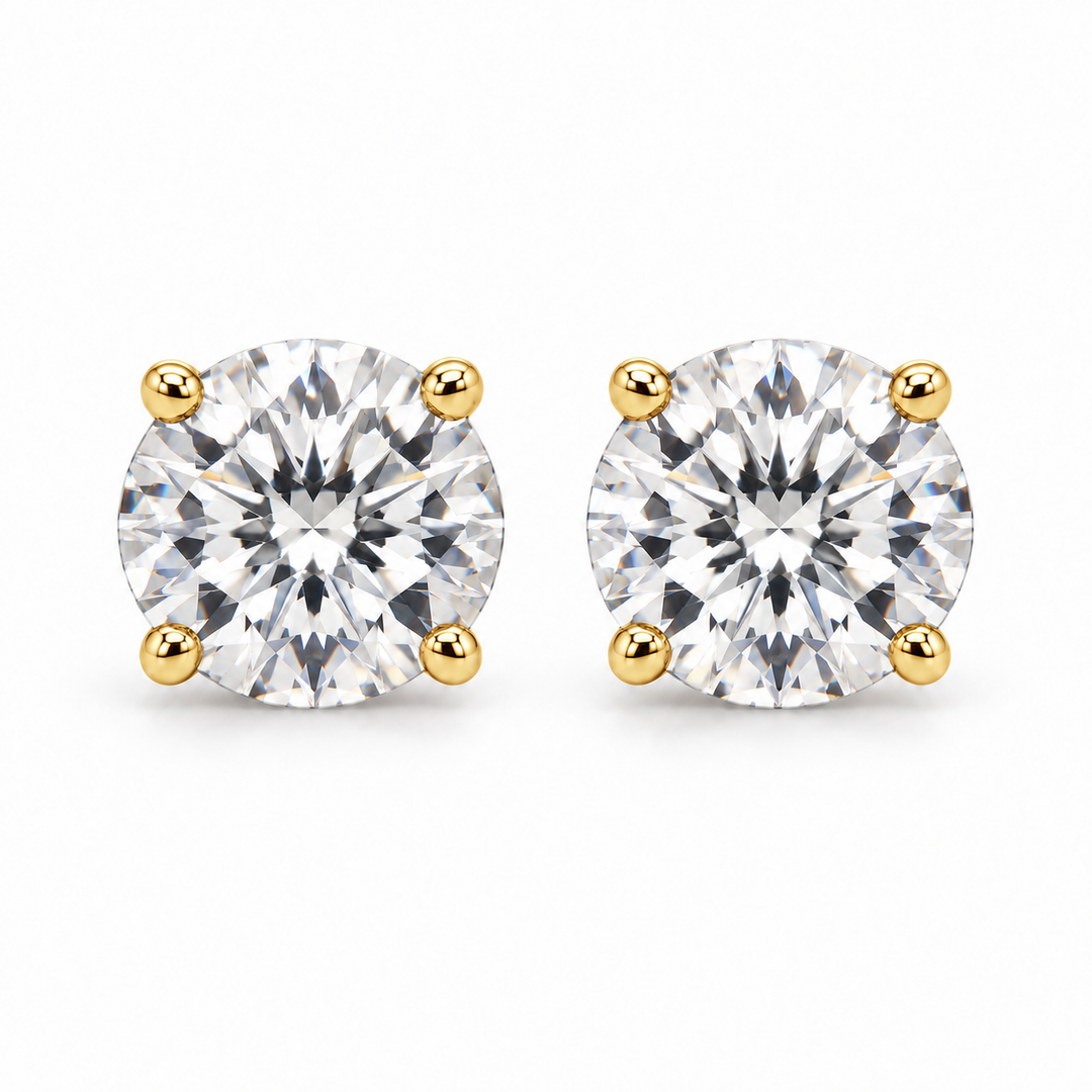 Gold Clear | Crystal Stud