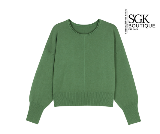 Round Front Seam Sweater