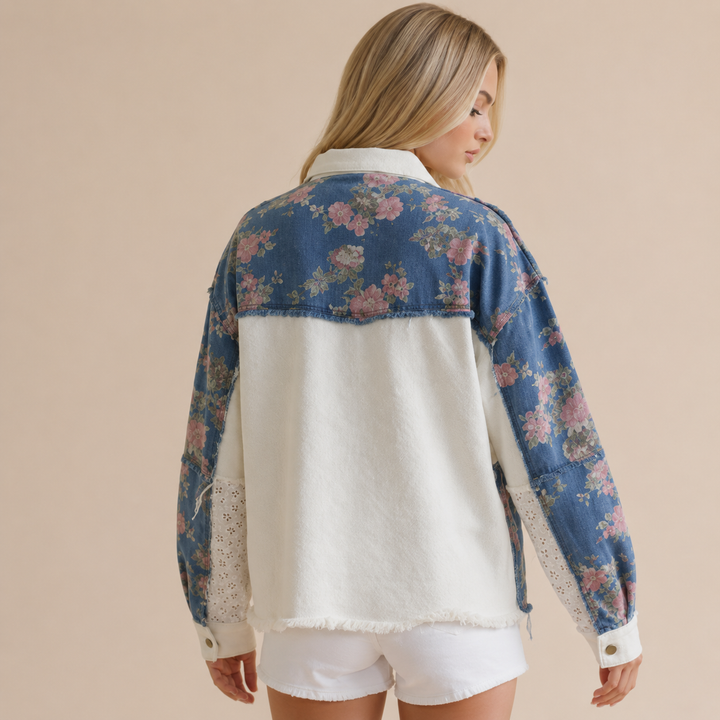 Floral Combo | Denim Jacket