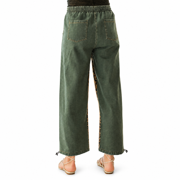 Leopard | Denim Joggers