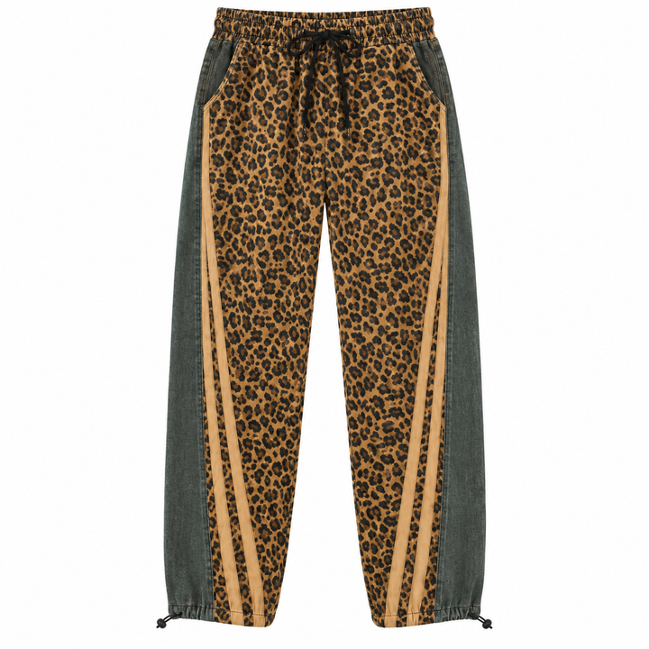 Leopard | Denim Joggers