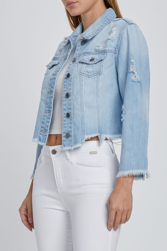 FRAYED EDGE DENIM