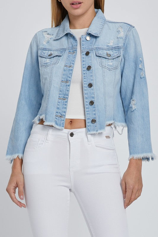 FRAYED EDGE DENIM