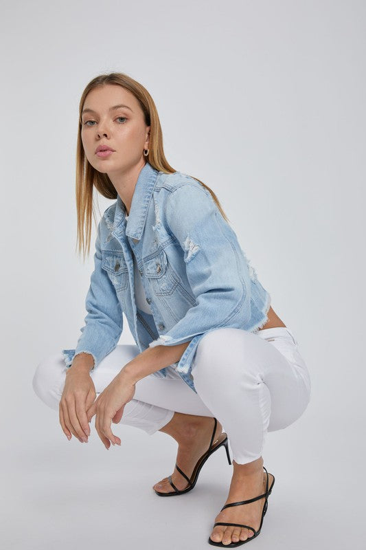 FRAYED EDGE DENIM