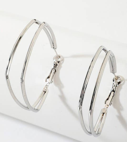 DOUBLE SQUARE EARRINGS