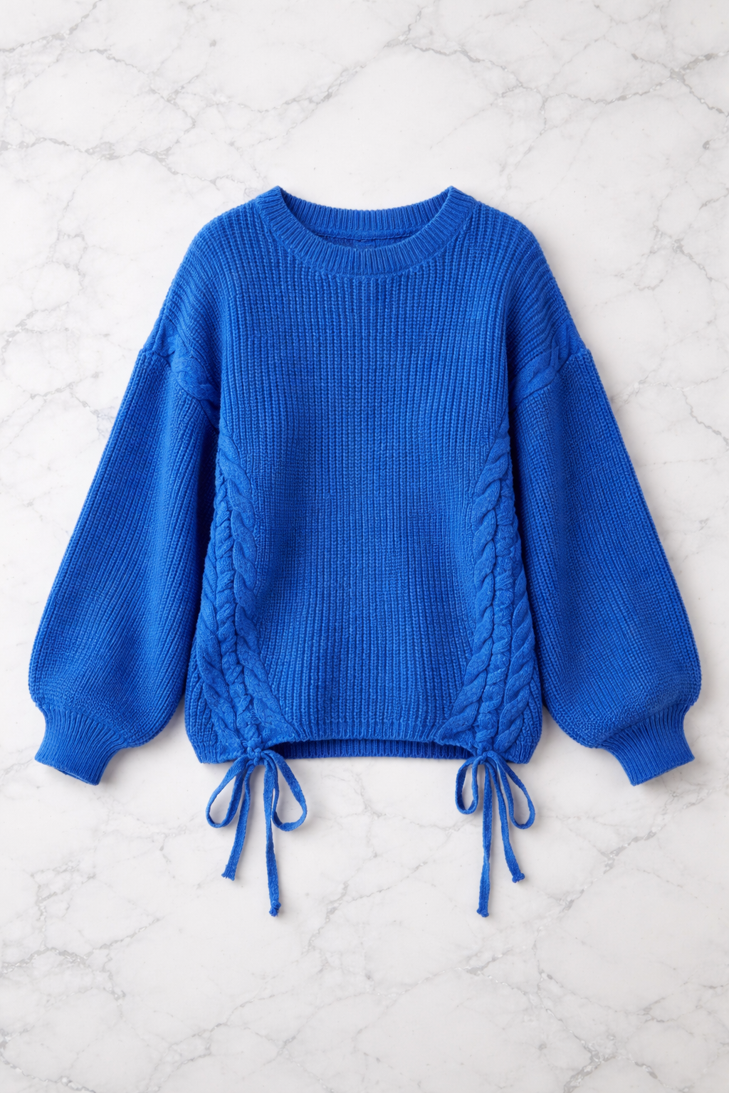 Cable Drawstring Sweater