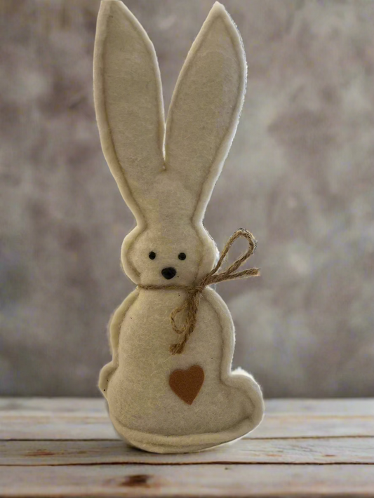 Fluffy Standing Bunny Decorative Figurine