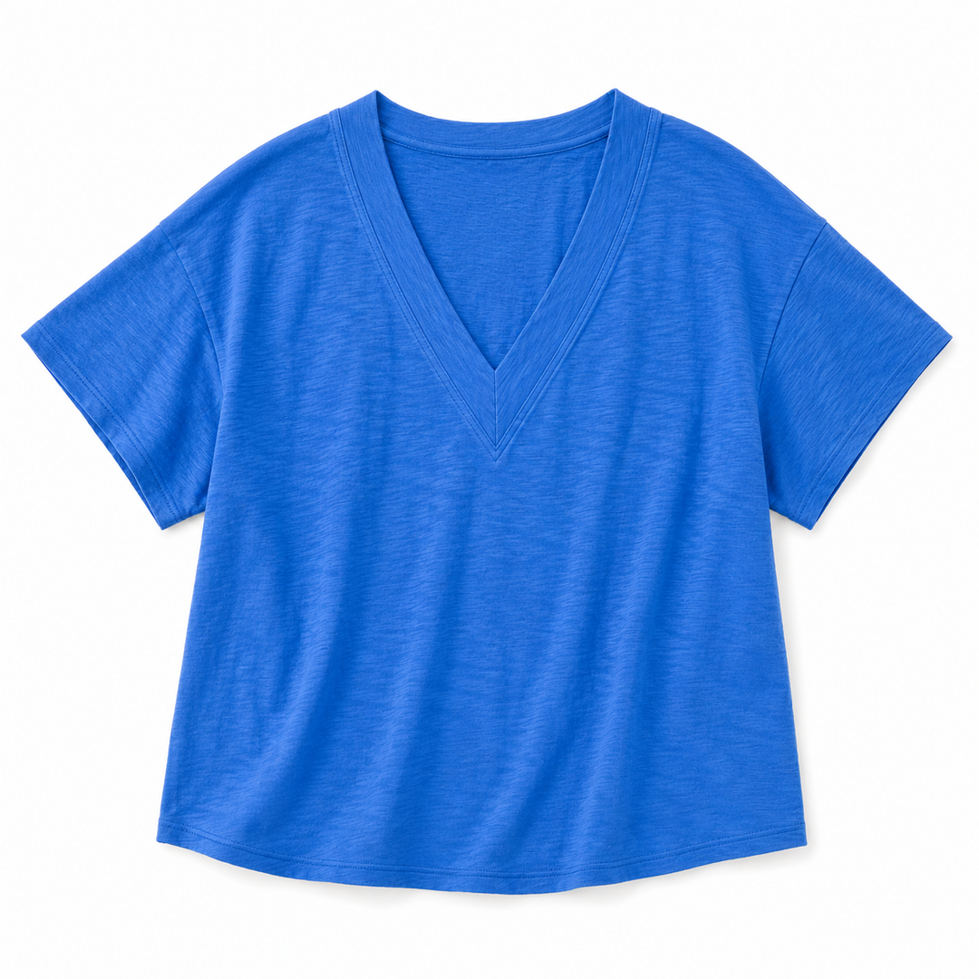 Blue t-shirt on a white background