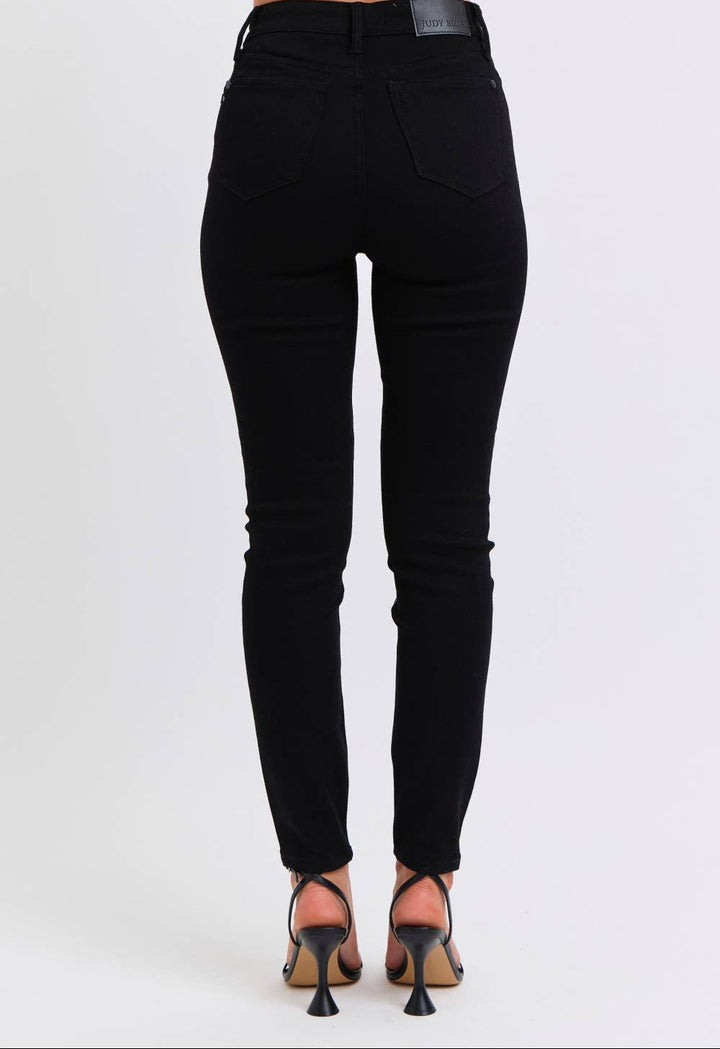Black jeans on a white background