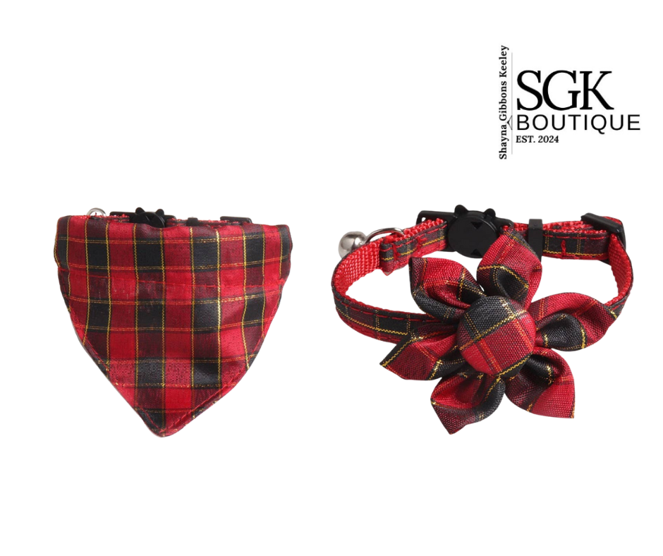 Final Sale|Christmoo – Plaid Christmas Pet Collars