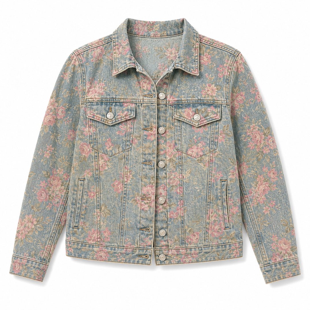 Ash Gray | Floral Jacket