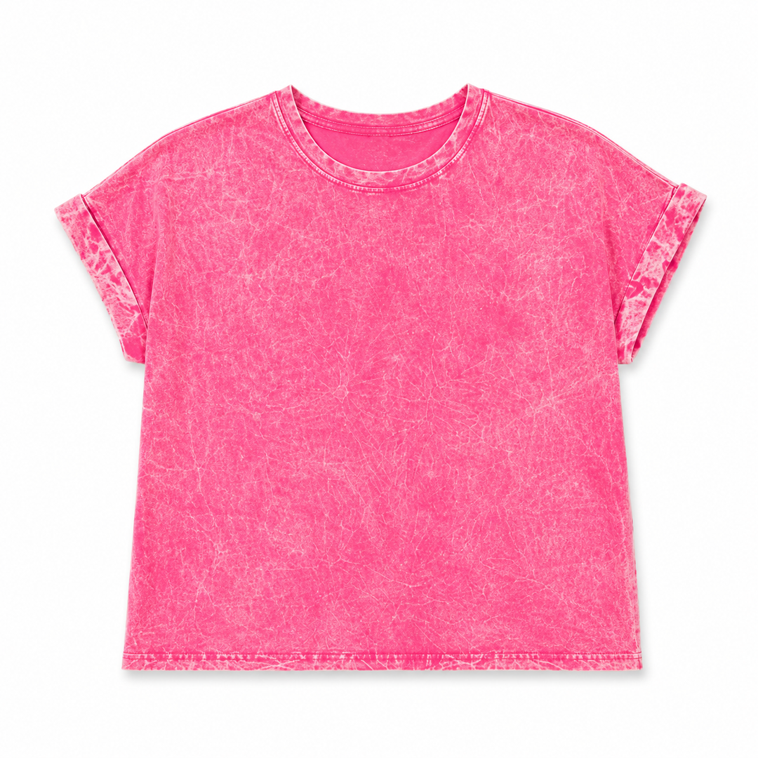 Pink t-shirt on a white background