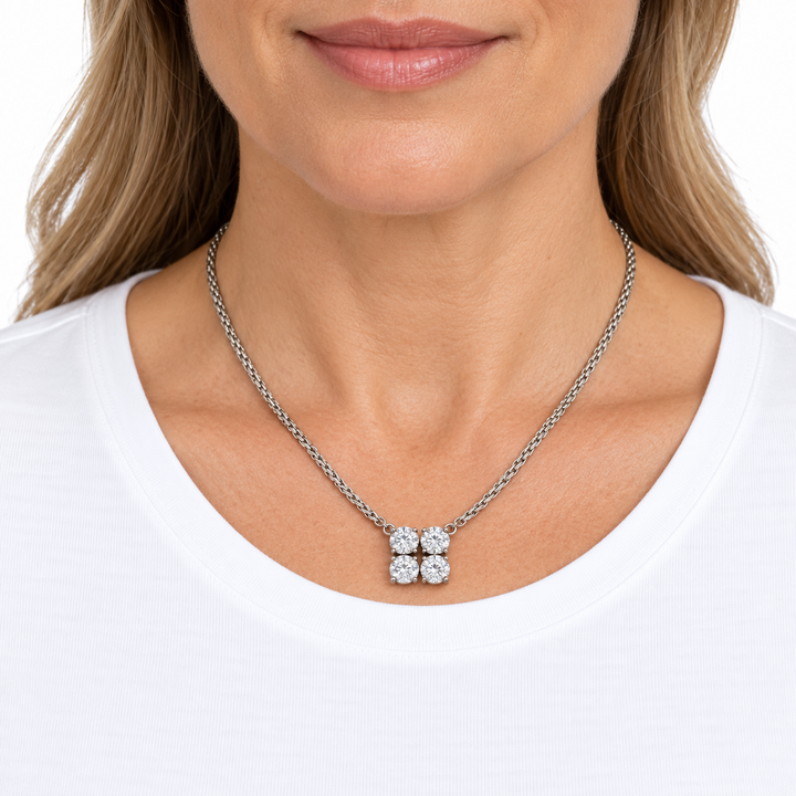 Clear Crystal Cluster | Necklace