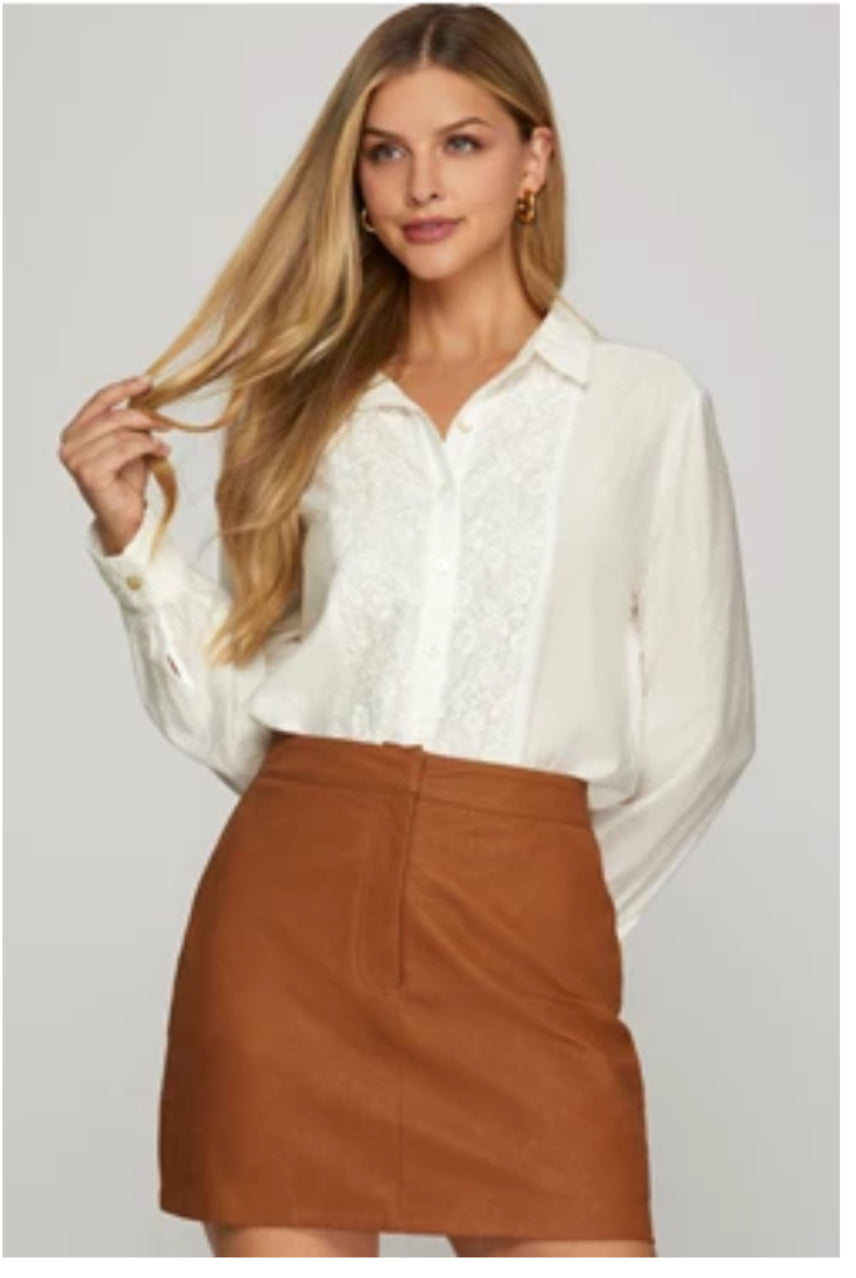 Lace Trim Blouse