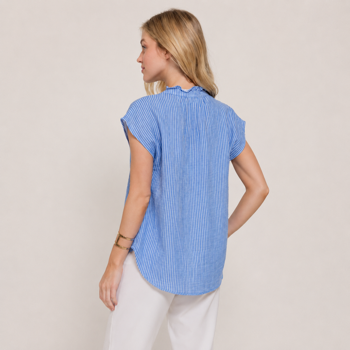 Dolman Stripe | Double Gauze Blouse