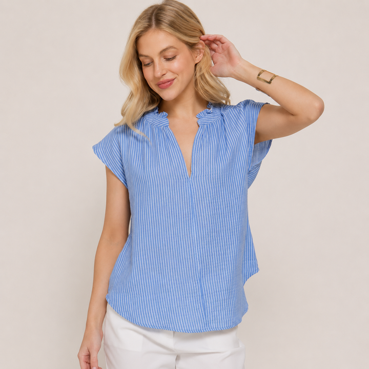 Dolman Stripe | Double Gauze Blouse