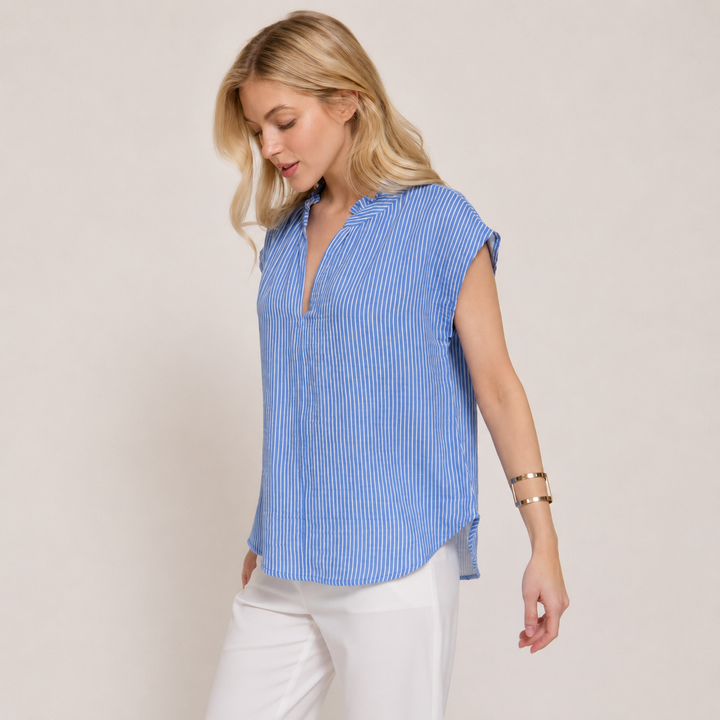 Dolman Stripe | Double Gauze Blouse