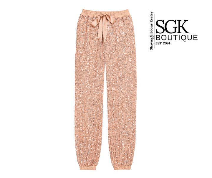 Final Sale|Sequin Drawstring Jogger