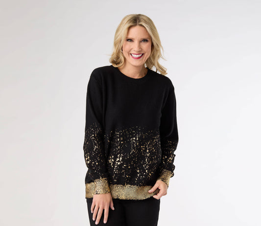 Gold Trim Sweater