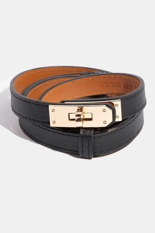 Gold Black |Turn Lock Belt