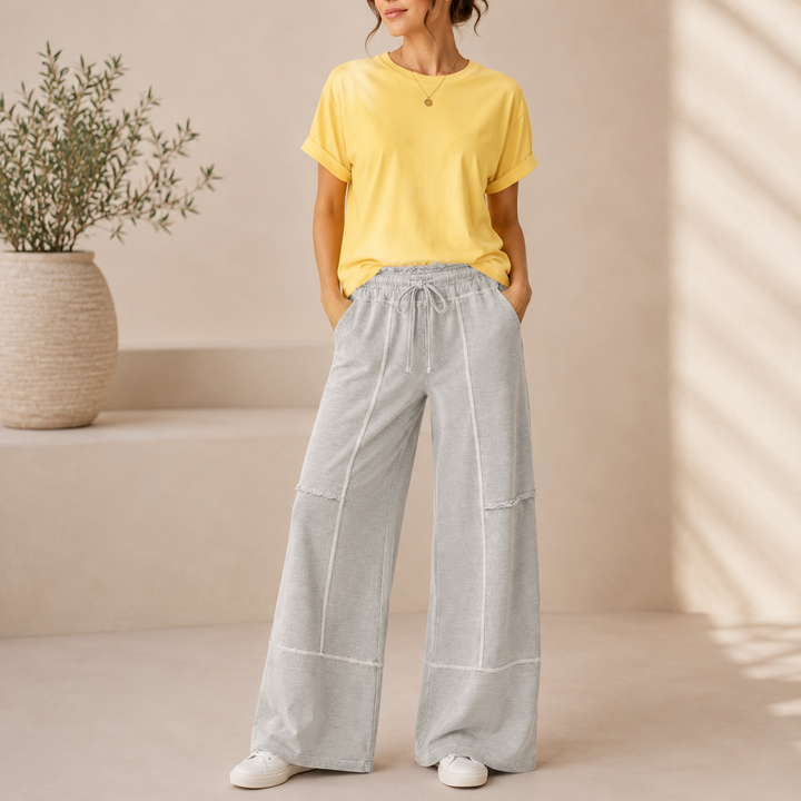 Slate Gray | Wide Casual Pants