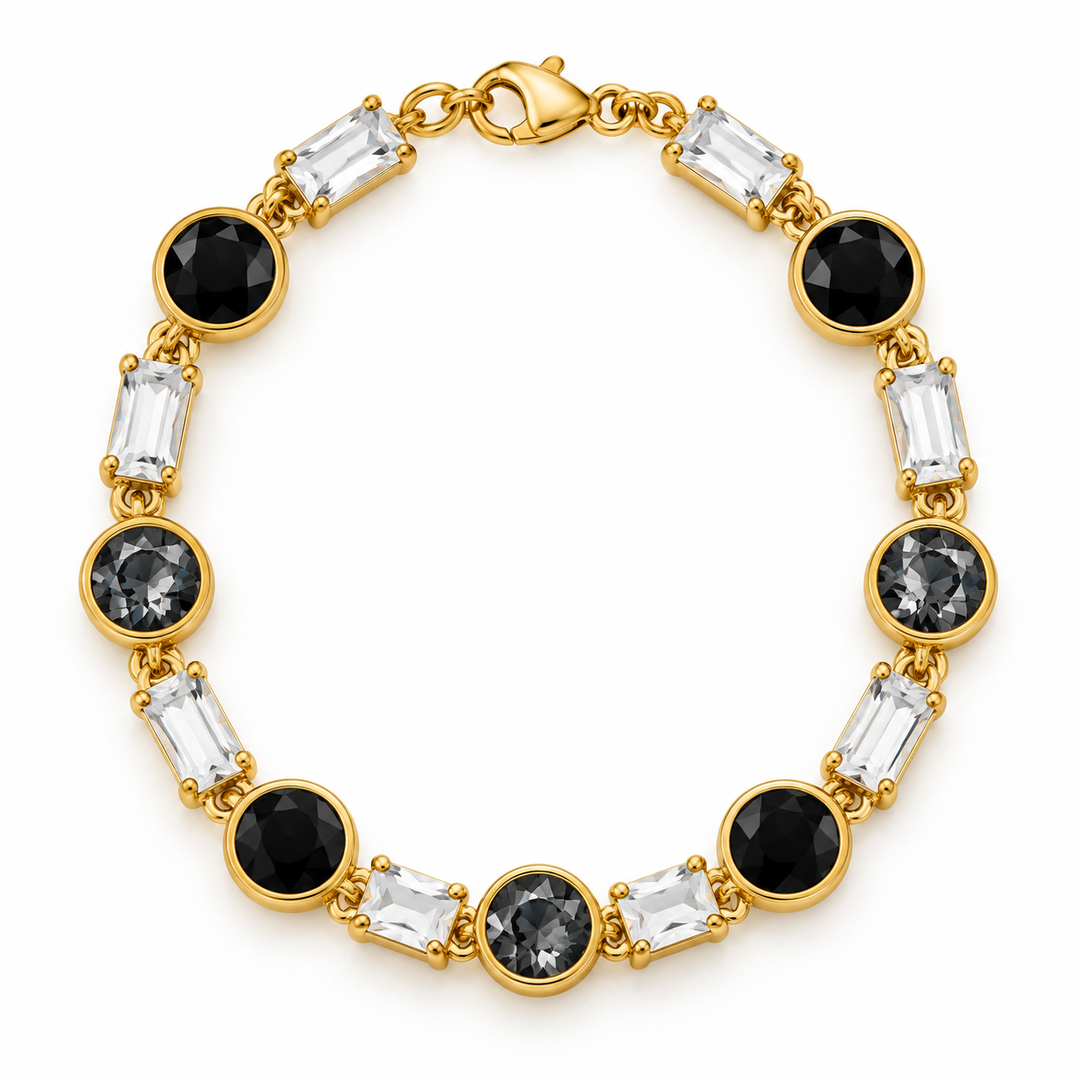 Gold Baguette | Jet Bracelet