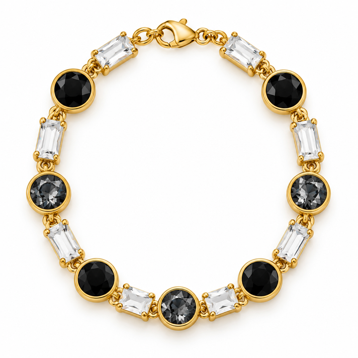 Gold Baguette | Jet Bracelet