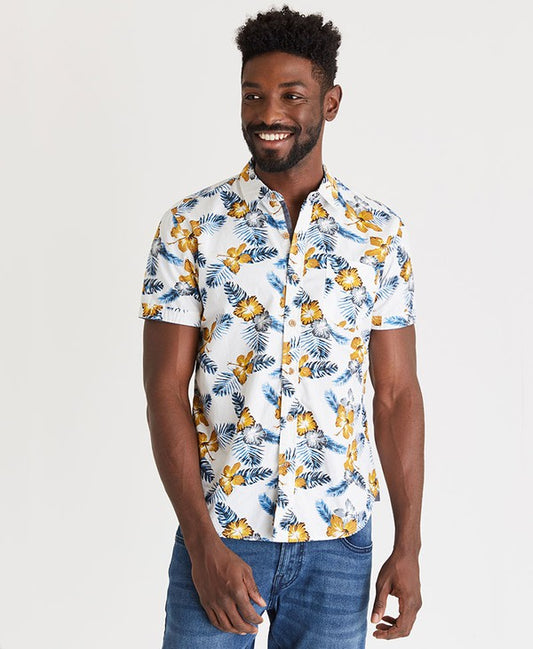 FINAL SALE: Golden Hibiscus Shirt