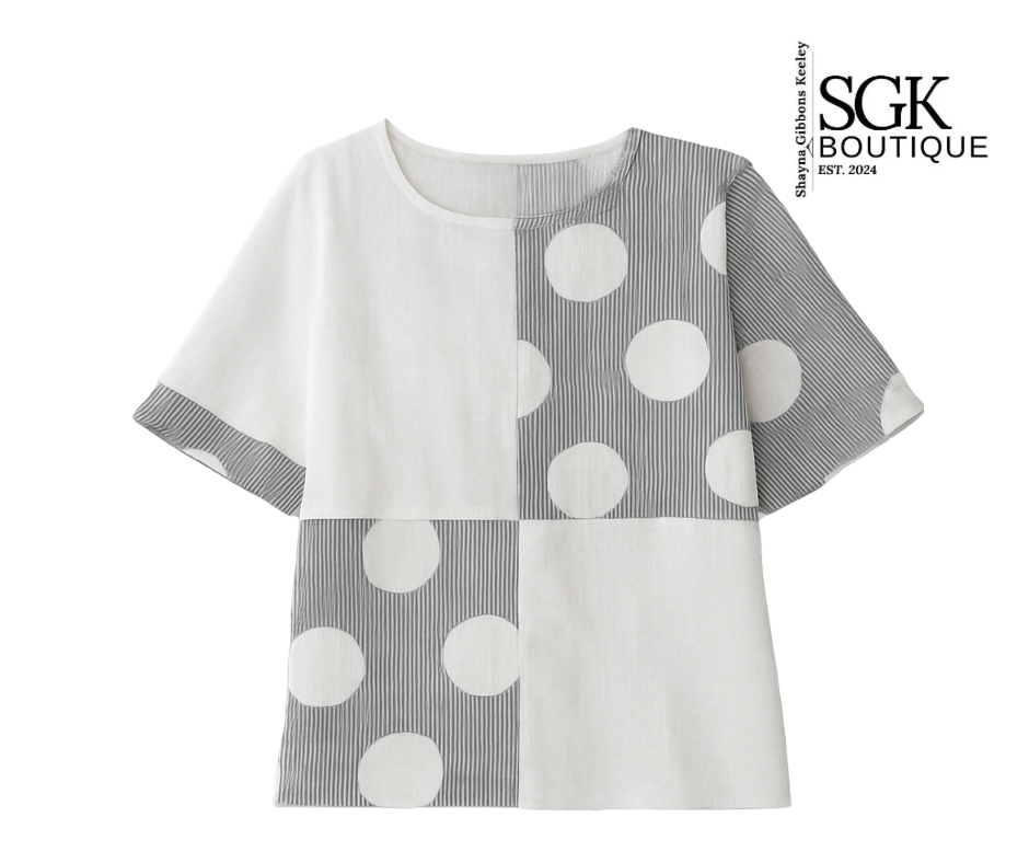 FINAL SALE: Mazzy Block Print Top