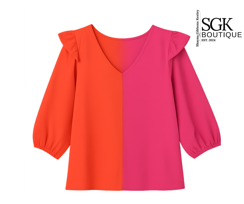 FINAL SALE: Colorblock Blouse