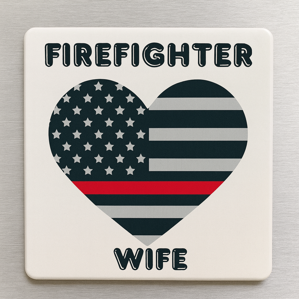 "Firefighter Wife Heart" Magnet