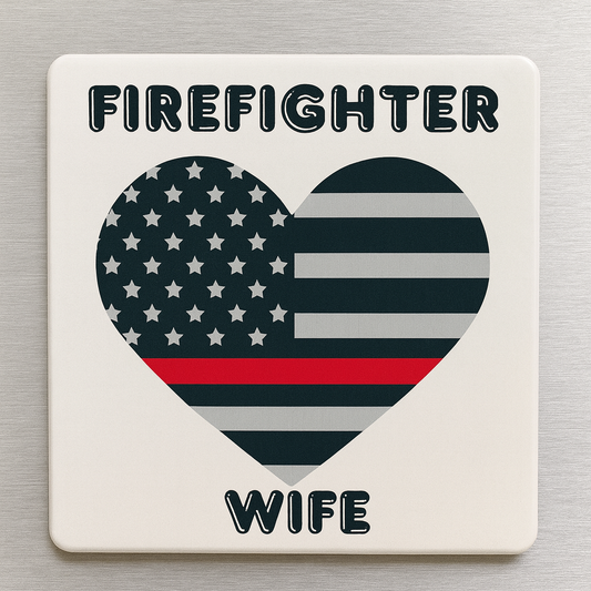 "Firefighter Wife Heart" Magnet