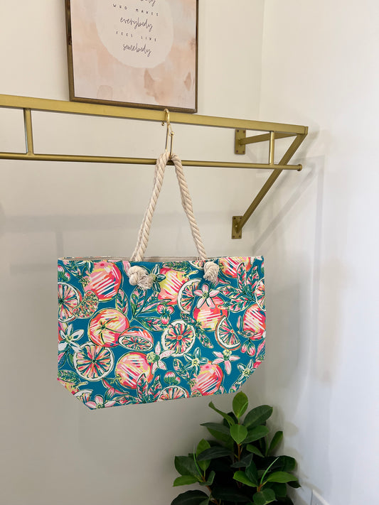 FRUIT & FLOWER TOTE