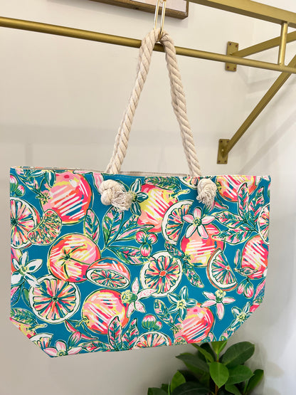 FRUIT & FLOWER TOTE