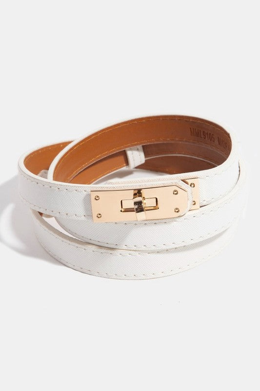 IVORY TURN LOCK BELT